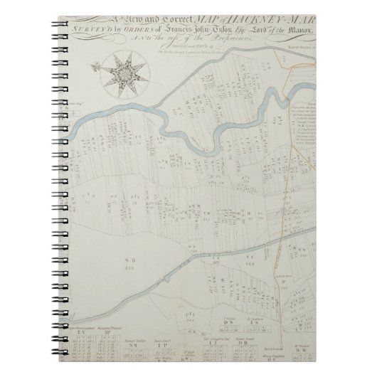 A New and Correct Map of Hackney Marsh, 1745 (lith Notitieboek (Voorkant)