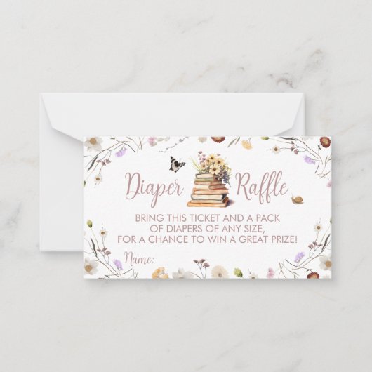 A New Chapter Baby Diaper Raffle Enclosure Card Notitiekaartje (Voorkant)
