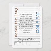 A New Chapter Baby Shower BOY Invitation Kaart (Achterkant)
