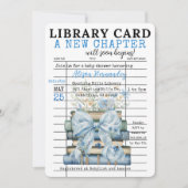 A New Chapter Baby Shower BOY Invitation Kaart (Voorkant)