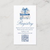 a new chapter baby Shower gift registry qr code  Informatiekaartje (Voorkant)