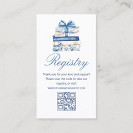 a new chapter baby Shower gift registry qr code  Informatiekaartje