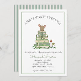 A New Chapter Baby Shower Invitation Kaart