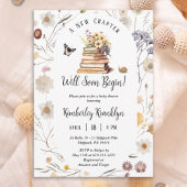 A New Chapter Baby Shower Storybook Wildflower Kaart