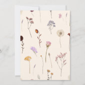 A New Chapter Baby Shower Storybook Wildflower Kaart (Achterkant)