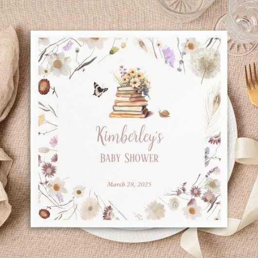 A New Chapter Baby Shower Storybook Wildflower Servet