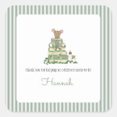 A New Chapter Baby Shower Vierkante Sticker (Voorkant)