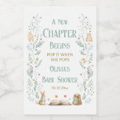 A New Chapter Baby Shower Welcome  Wijn Etiket (Enkel label)