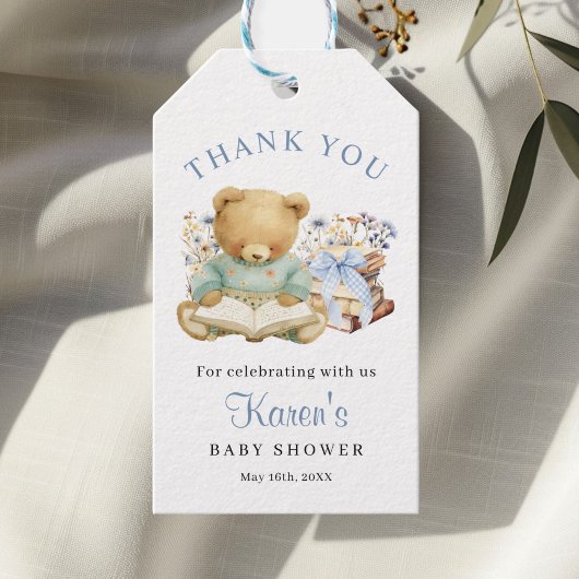 A New Chapter Begin Bear Baby Shower Thank you Cadeaulabel