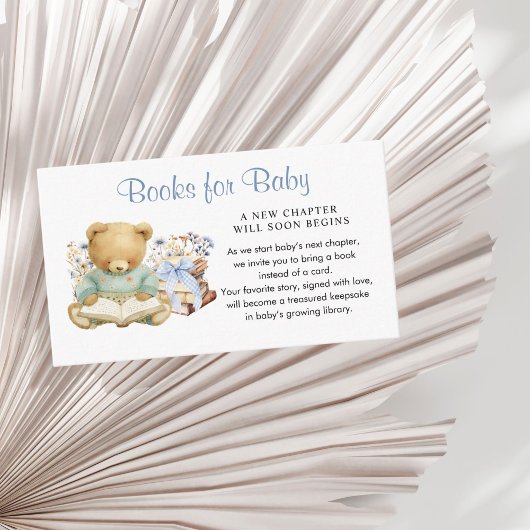A New Chapter Begin Cute Bear Books for Baby Informatiekaartje
