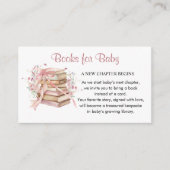 A New Chapter Begins Baby Shower Books for Baby Informatiekaartje (Voorkant)