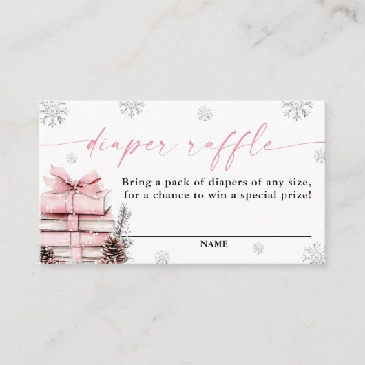 A New Chapter Begins Baby Shower, Diaper Raffle Informatiekaartje (Voorkant)