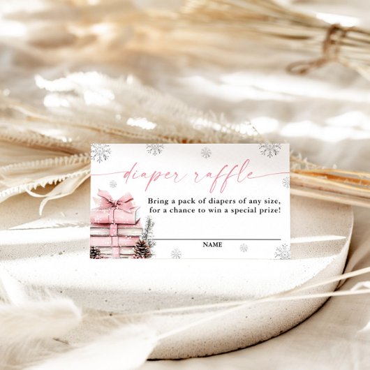 A New Chapter Begins Baby Shower, Diaper Raffle Informatiekaartje