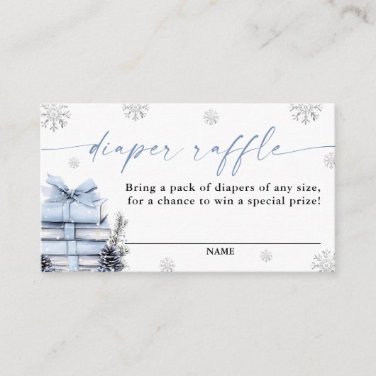 A New Chapter Begins Baby Shower, Diaper Raffle Informatiekaartje (Voorkant)