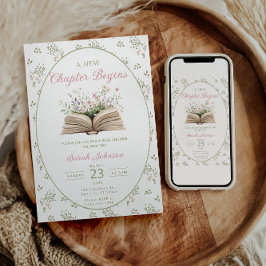 A New Chapter Begins Baby Shower Invitation Story  Kaart