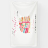 A New Chapter Begins Baby Shower Welcome Books  Spandoek (Verticaal)