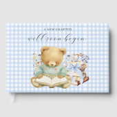 A New Chapter Begins Bear Books Baby Shower  Gastenboek (Voorkant)
