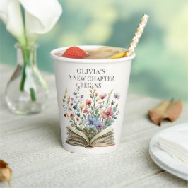 A New Chapter Begins Book Baby Shower Papieren Bekers