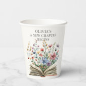 A New Chapter Begins Book Baby Shower Papieren Bekers (Achterkant)