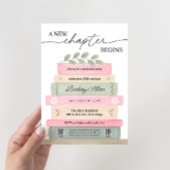 A New Chapter Begins Book Theme Graduation Party Kaart