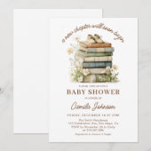 A New Chapter Begins Books Baby Shower Invitation Kaart (Voorkant / Achterkant)
