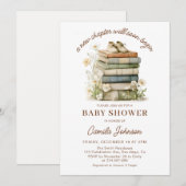A New Chapter Begins Books Baby Shower Invitation Kaart (Voorkant / Achterkant)