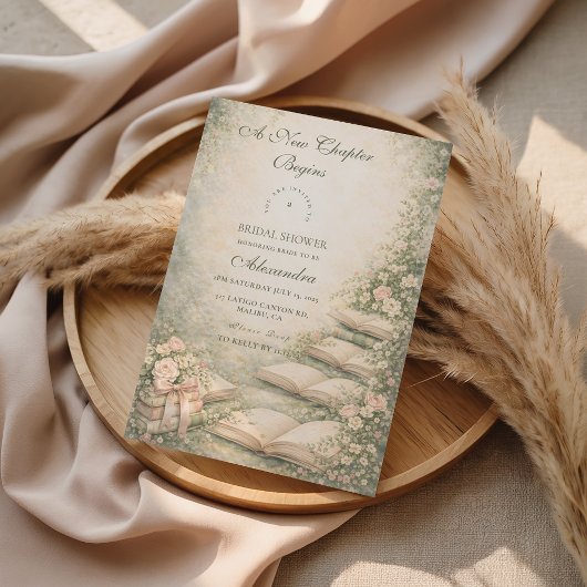 A New Chapter Begins Bridal Shower Kaart