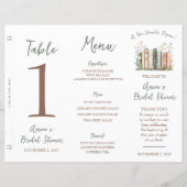 A New Chapter Begins!  Bridal Shower Menu Trifold  (Voorkant)