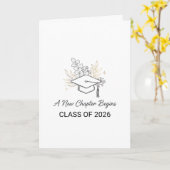 A New Chapter Begins Class of 2026 Kaart (Gele Bloem)