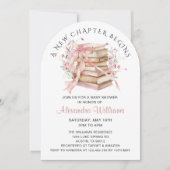 A New Chapter Begins Coquette Books Baby Shower Kaart (Voorkant)
