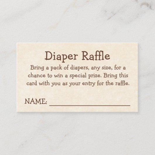 A New Chapter Begins - Diaper Raffle Informatiekaartje (Voorkant)