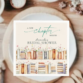 A New Chapter Begins Floral Books Bridal Shower Servet