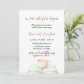 A New Chapter Begins Invitation, Bridal Shower Kaart (Staand voorkant)