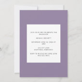 A New Chapter Begins Lilac Graduation Invitation Kaart (Achterkant)