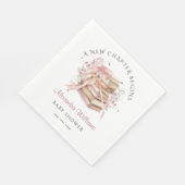 A New Chapter Begins Pink Book Baby Shower Napkin Servet (Hoek)