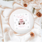 A New Chapter Begins, Pink Bow Winter Baby Shower Servet