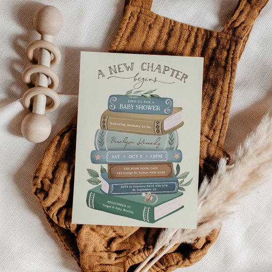 A New Chapter Begins: Storybook Baby Shower Kaart