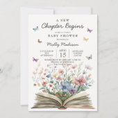 A New Chapter Begins Wildflower Baby Shower Kaart (Voorkant)