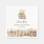 A New Chapter Begins Wildflower Book Baby Shower Servet (Voorkant)