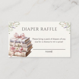 A New Chapter Begins Wildflower Book Diaper raffle Informatiekaartje