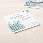 A New Chapter Blue Baby Shower Kartonnen Onderzetters (Schuin)