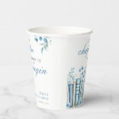 A New Chapter Blue Baby Shower Papieren Bekers (Rechts)