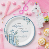 A New Chapter Blue Baby Shower Papieren Bordje (Feest)