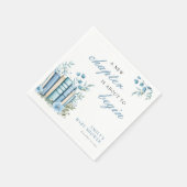 A New Chapter Blue Baby Shower Servet (Hoek)