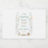 A New Chapter Book Baby Shower  Likeurfles Etiket (Enkel label)