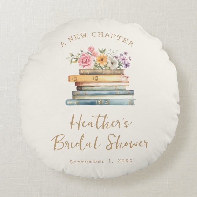 A New Chapter Books Bruidsfeest Rond Kussen (Voorkant)