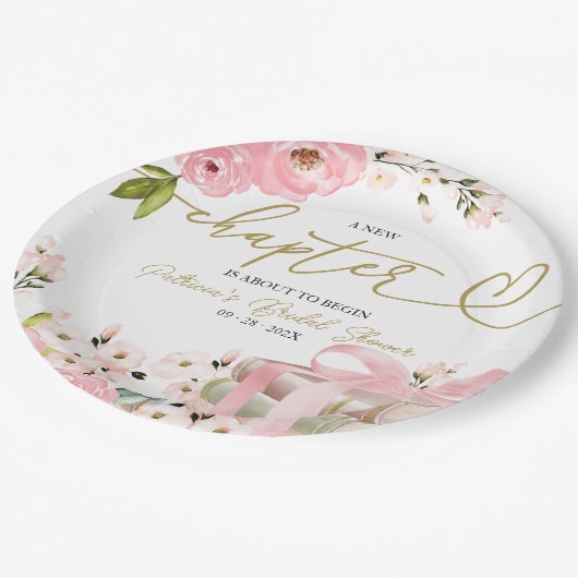 A New Chapter Books Bruidsfeestje Papieren Bordje (Gekanteld)