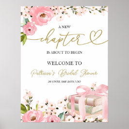 A New Chapter Books Bruiloftsborrel Welkom Poster