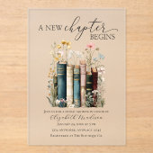 A New Chapter Bridal Shower Acrylic Invitation Acryl Uitnodigingen (Voorkant)