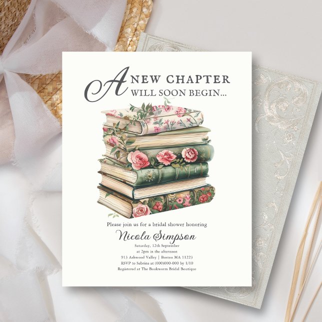 A New Chapter Bridal Shower Budget Invitation (Creator heeft geüpload)